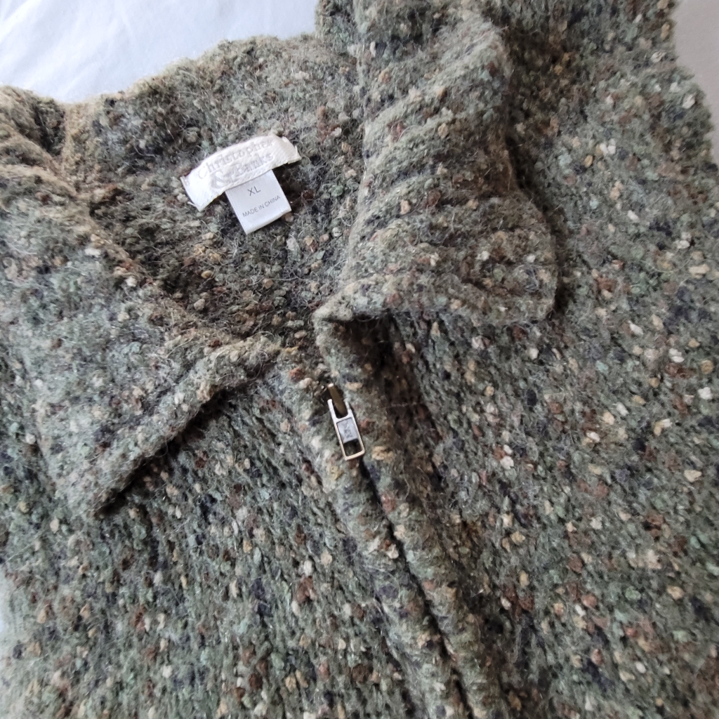 Christopher And Banks Green Sweater Vest Size Xl